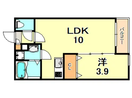 グランユイナス塩屋(1LDK/1階)の間取り写真