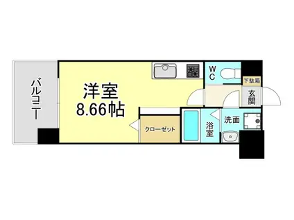 LEGEND113(ワンルーム/7階)の間取り写真