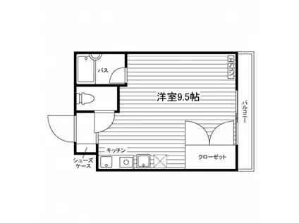 キャニオンテラスⅦ(ワンルーム/2階)の間取り写真