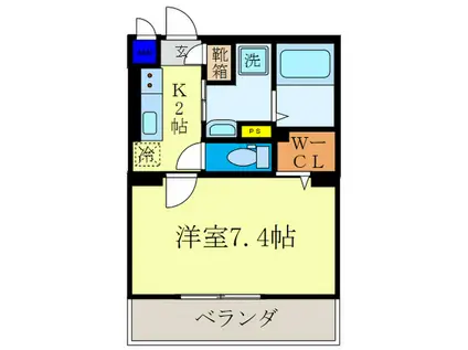 フェリックス鞍馬口(1K/5階)の間取り写真