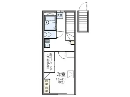 COMFORT(1K/2階)の間取り写真