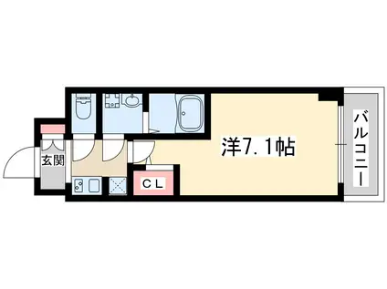 エムレジデンス新大阪ガーデン(1K/10階)の間取り写真