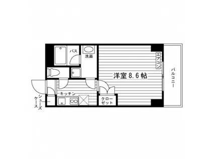 SKナインティ千葉中央(1K/8階)の間取り写真