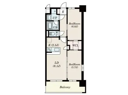 S-RESIDENCE博多駅南AFFORD(2LDK/7階)の間取り写真