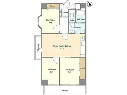 ネオ・プロミネンス(3LDK/8階)の間取り写真