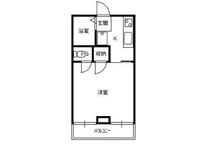 エトアール桂II(1K/2階)の間取り写真
