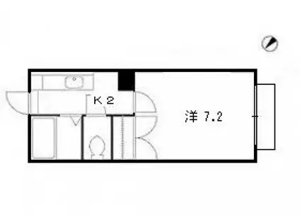 アーバンクレスト(1K/3階)の間取り写真