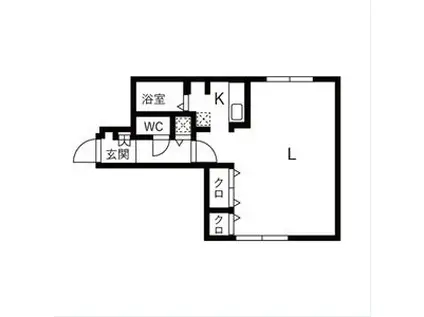 MODULOR南丸山(1K/4階)の間取り写真