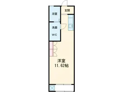 エクセレントK I(ワンルーム/1階)の間取り写真