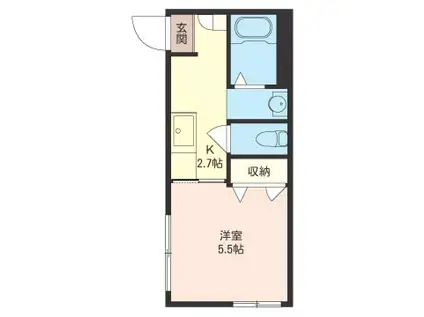 ティアレ阿佐ヶ谷(1K/1階)の間取り写真