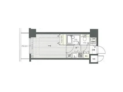 トーシンフェニックス日本橋イースト(1K/10階)の間取り写真