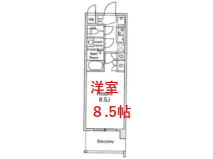 M.Y.コート西糀谷(1K/2階)の間取り写真