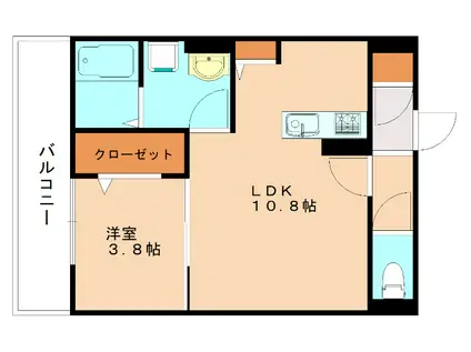 アン・シャトウIII(1LDK/2階)の間取り写真