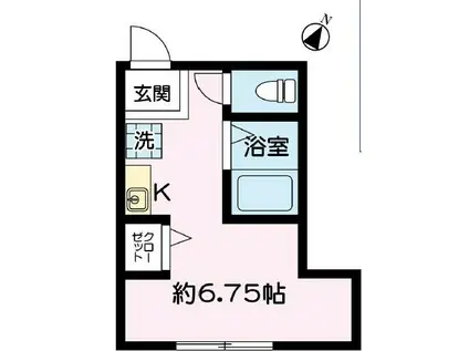 Gハウス西谷(ワンルーム/1階)の間取り写真