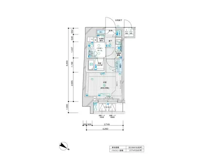 メインステージ川崎VIエグザ(1K/7階)の間取り写真