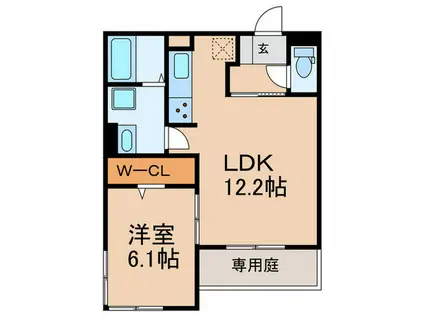 D-ROOM五十川(1LDK/3階)の間取り写真