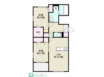 FINE SUITE(2LDK/3階)の間取り写真