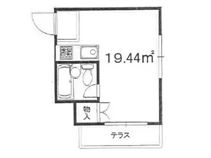 片岡マンション(ワンルーム/1階)の間取り写真