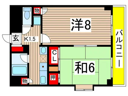 ドーミーいりなかアネックス(2K/3階)の間取り写真