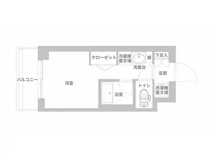 リビオセゾン杉並永福(ワンルーム/4階)の間取り写真