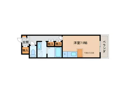 第2日吉ハイツ(1K/3階)の間取り写真