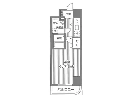 サンレムート江坂ファースト(1K/4階)の間取り写真