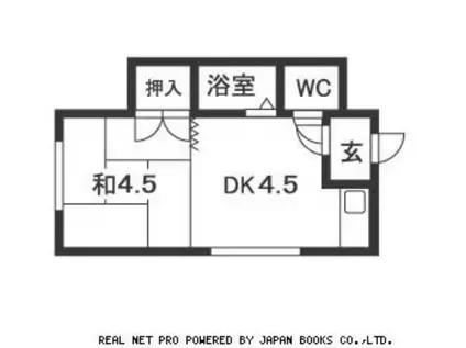 オーケーハイツNO2(1DK/1階)の間取り写真