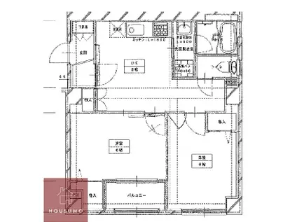ニューカントリーハイム新高(2DK/1階)の間取り写真