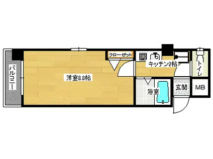 トーシン白島ビル(1K/5階)の間取り写真