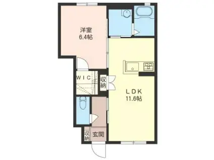 ISHIKAWA HILLS II(1LDK/1階)の間取り写真