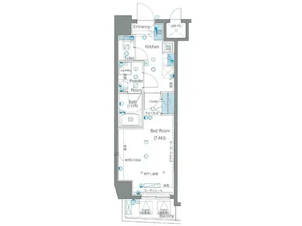 ヴォーガコルテ田端壱番館(1K/3階)の間取り写真