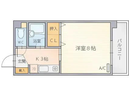 すいせん渡辺マンション(1K/1階)の間取り写真