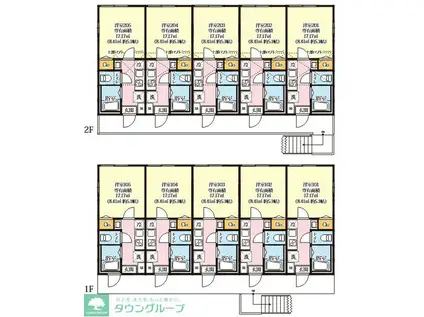 CASA二俣川(1K/2階)の間取り写真