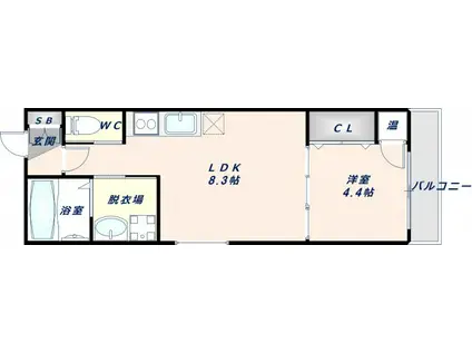 エースガーデンハイツI(1LDK/1階)の間取り写真