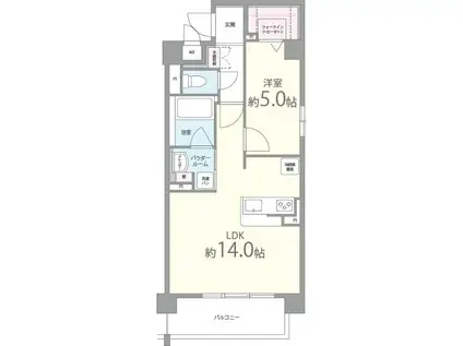 GRANDIR豊島(1LDK/4階)の間取り写真