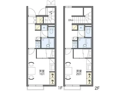 はくわ II号棟(1K/1階)の間取り写真
