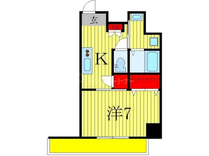 ダイヤモンド・クレスト柏(1K/8階)の間取り写真