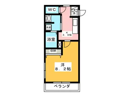 アミティエ 草なぎ(1K/3階)の間取り写真