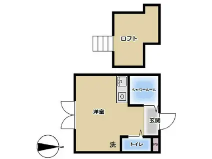 フレシール中落合(ワンルーム/1階)の間取り写真