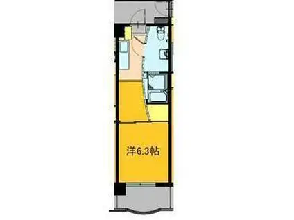 アイビスホーム(1DK/6階)の間取り写真