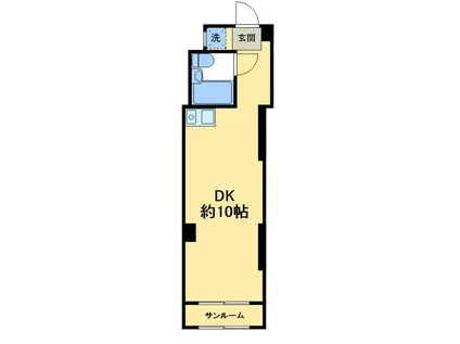 丸宏マンション(ワンルーム/4階)の間取り写真