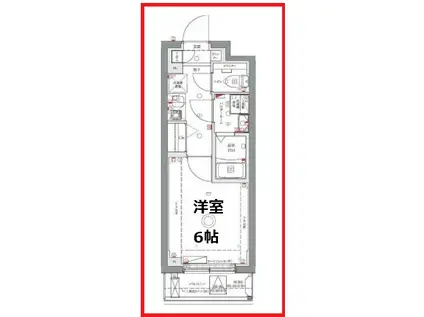 アゼスト柴又(1K/2階)の間取り写真
