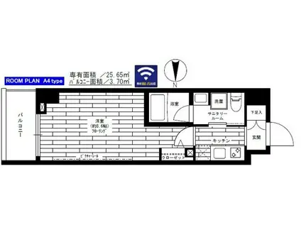 ステージグランデ元浅草(1K/9階)の間取り写真