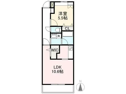 プロスペール・アン(1LDK/2階)の間取り写真