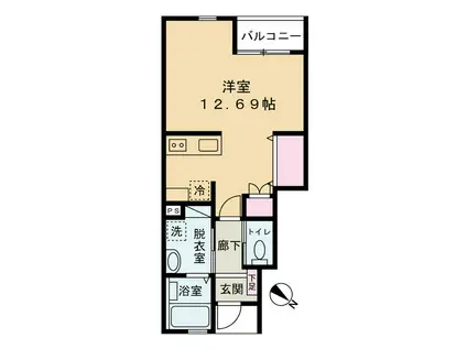 マンダリンツリー(ワンルーム/1階)の間取り写真