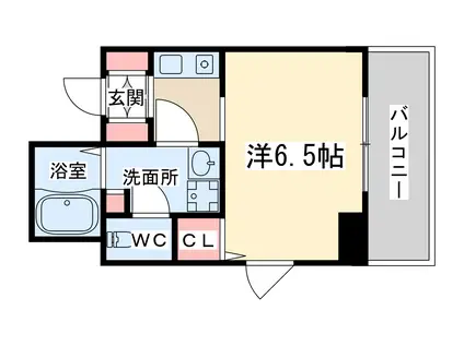 アクアプレイス東天満(ワンルーム/4階)の間取り写真