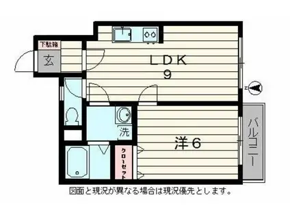 キンハトヴィレッジノア(1LDK/2階)の間取り写真