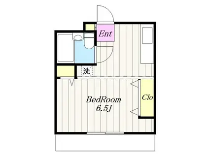 栄興厚木ヴィラ(1K/3階)の間取り写真