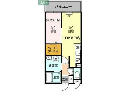 グレイス厚生町(1LDK/1階)の間取り写真