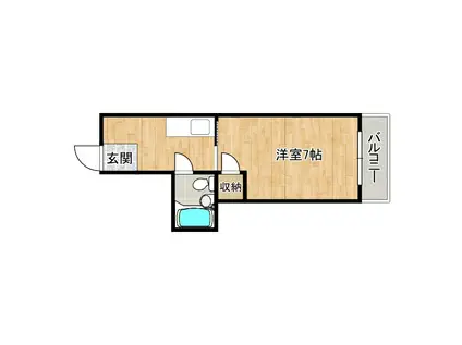 ベストレジデンス京橋駅前(1K/3階)の間取り写真